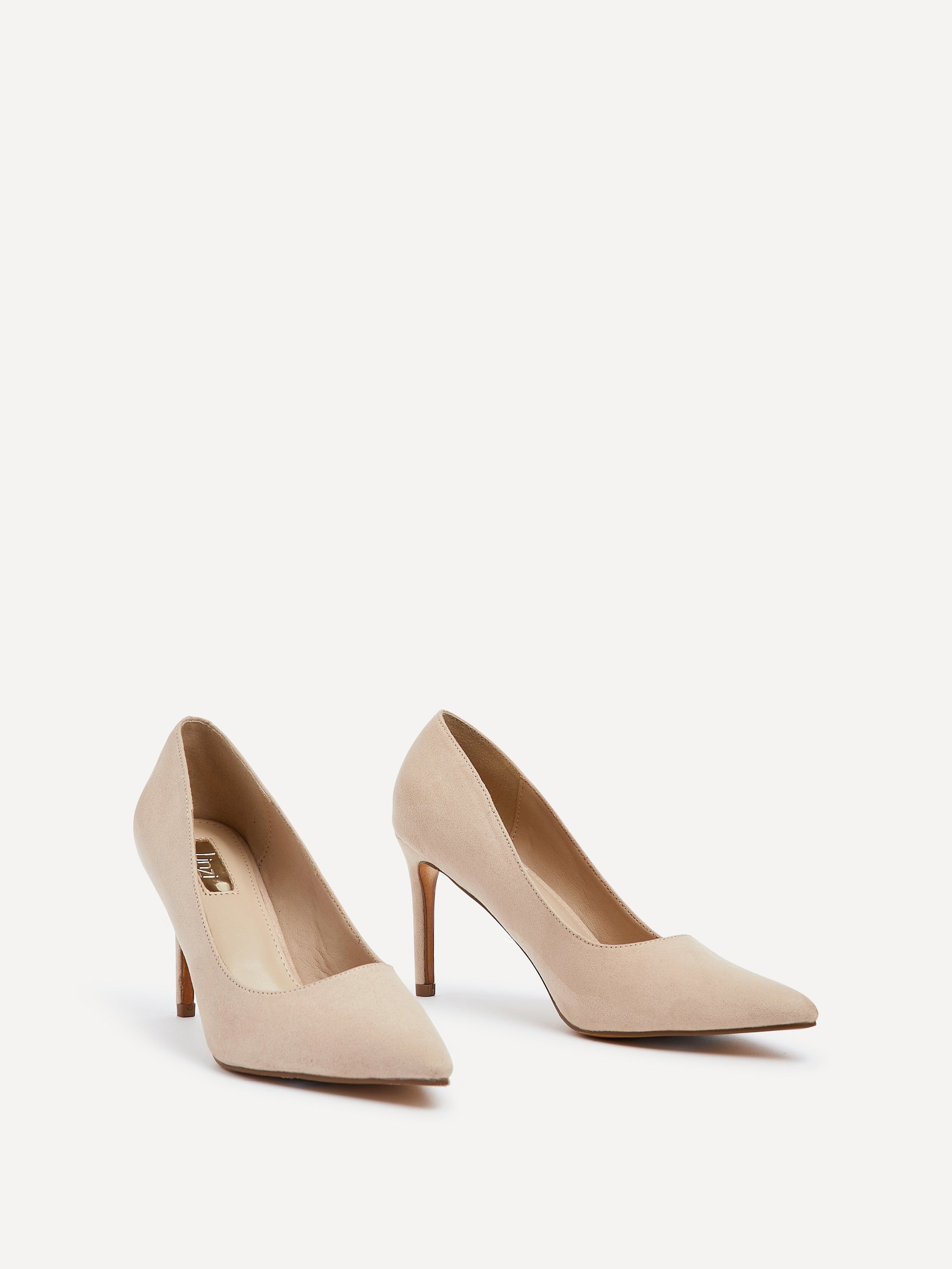 Linzi Overjoyed Nude Faux Suede Court Heel image 3