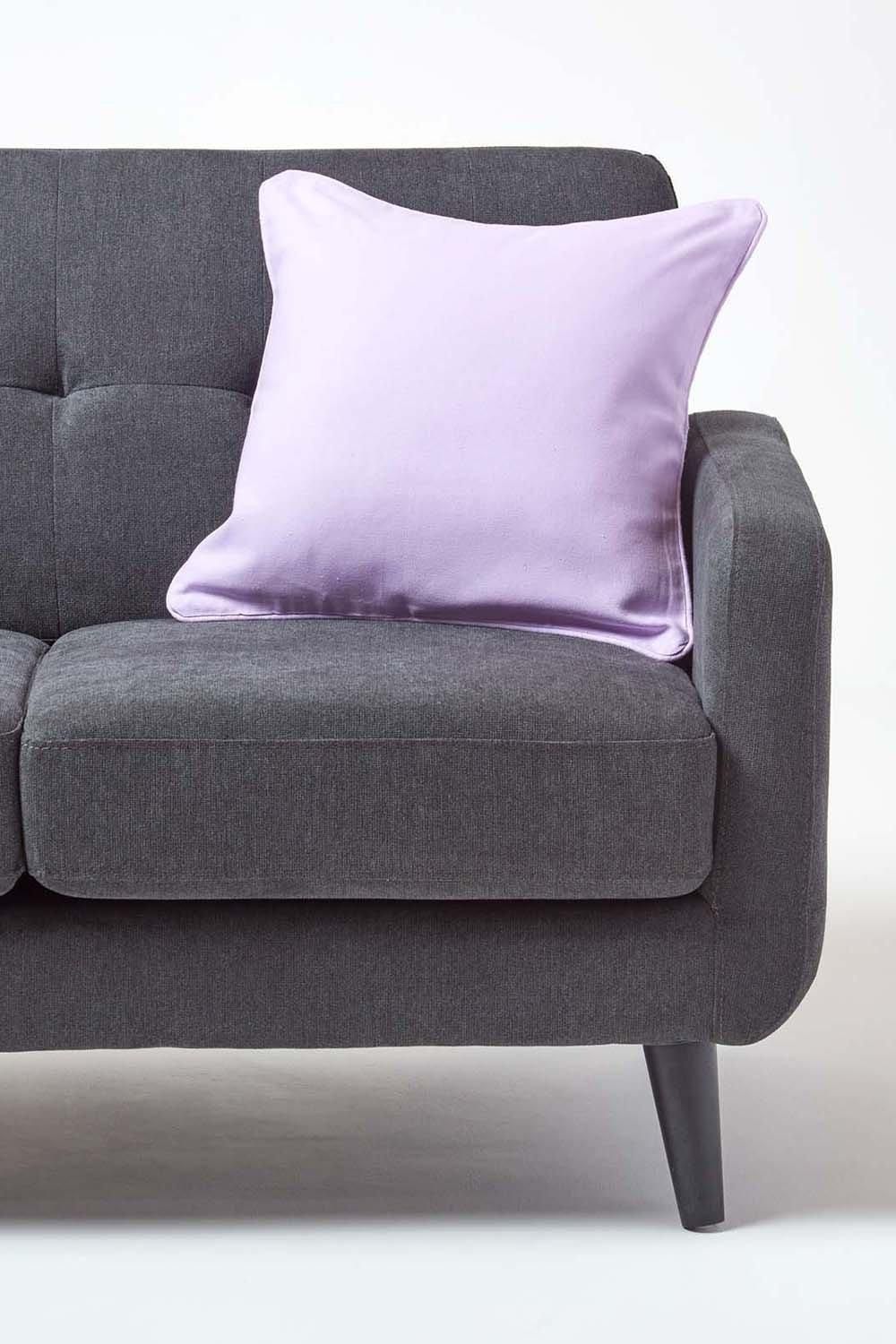 Homescapes Cotton Plain Cushion Cover image 4