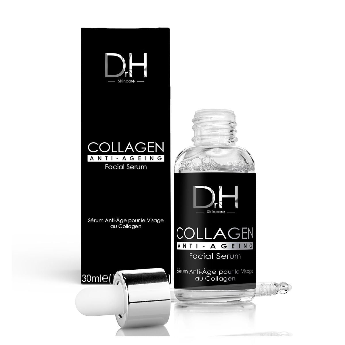 Dr H Anti-Ageing Collagen Night Moisturiser, Facial Serum & Cleansing Bar image 2