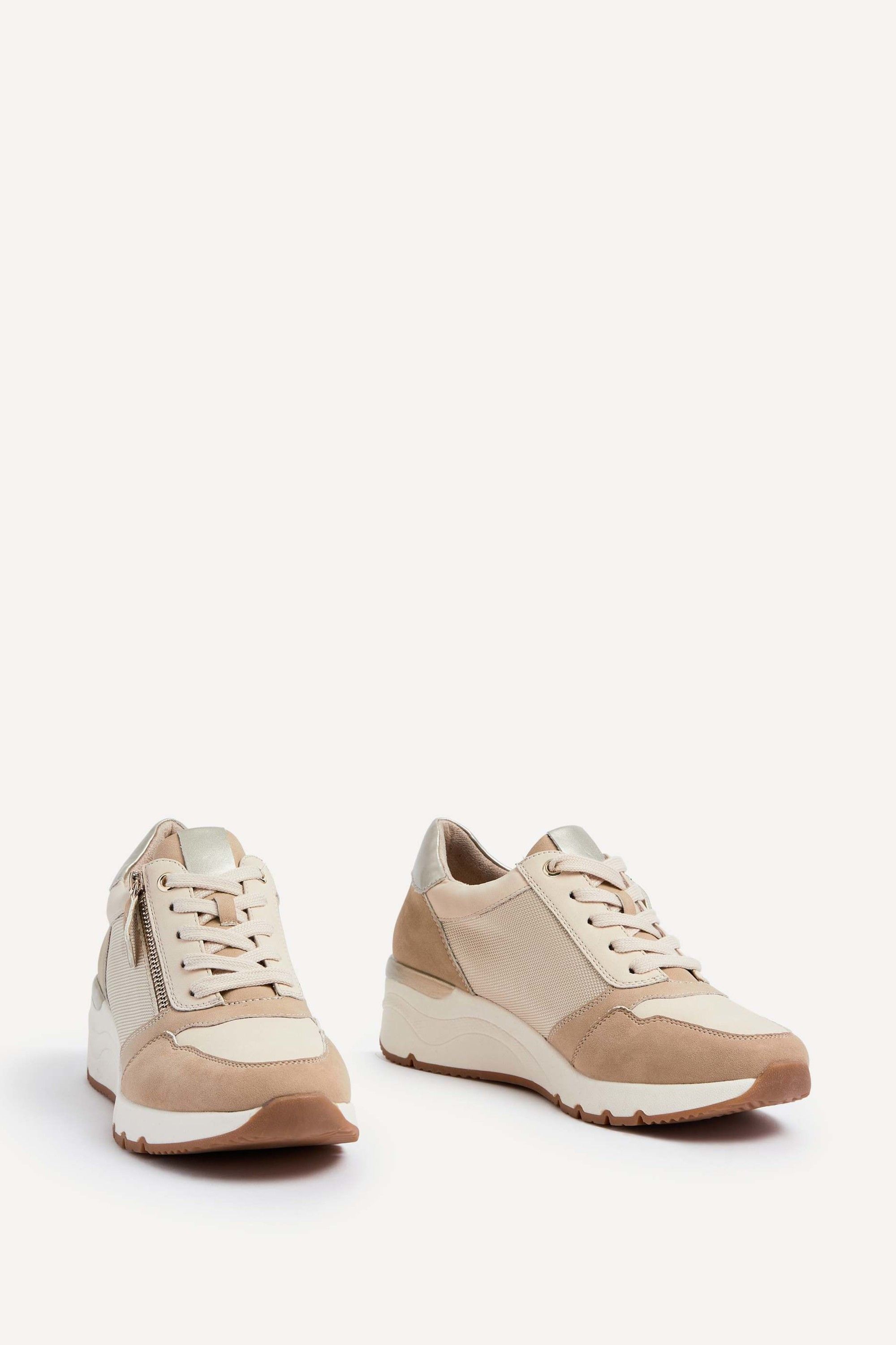 Linzi Luca Nude Wedge Trainer image 3