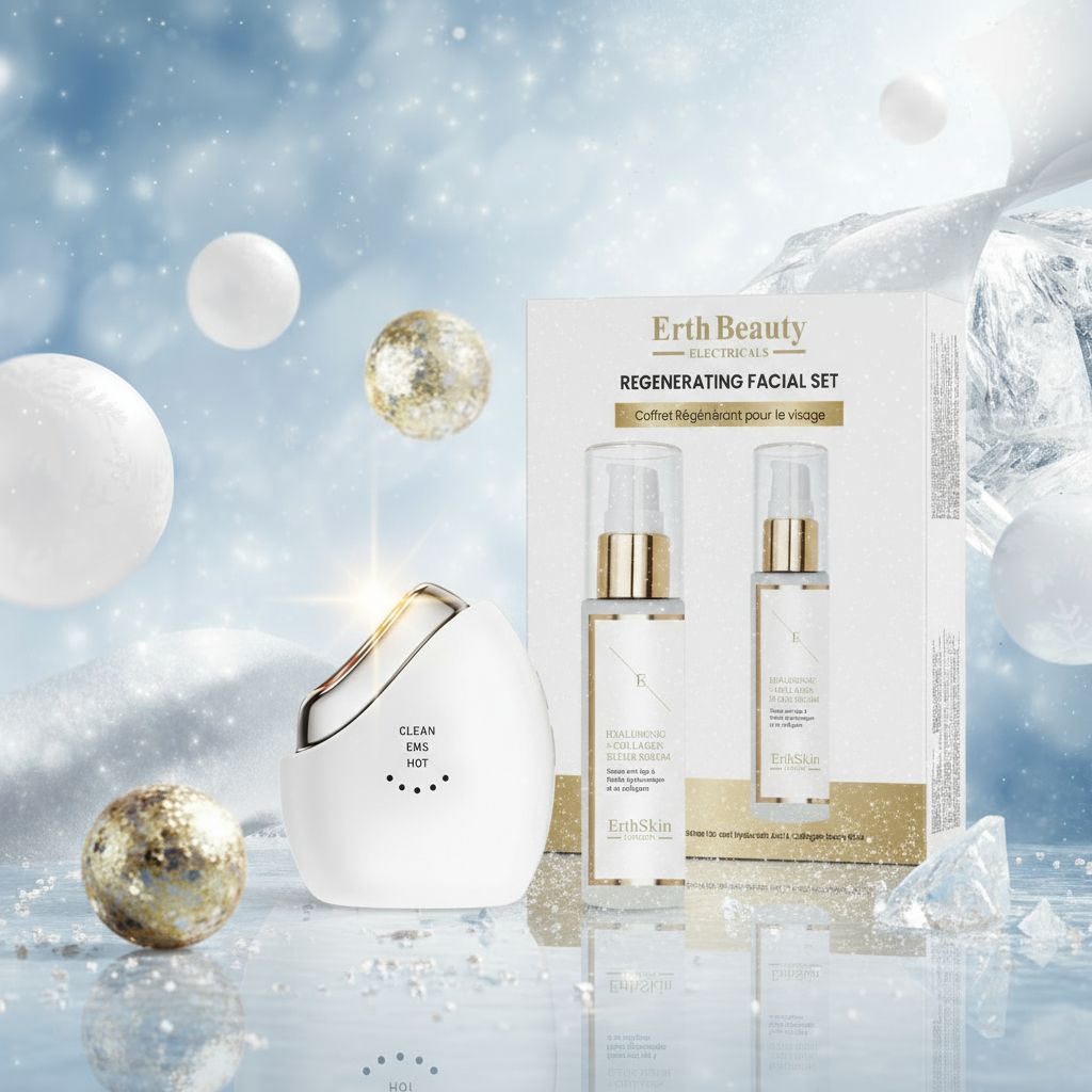 Erth Skin London Regenerating Facial Set ( LED EMS Sculptor + HA Serum 60ml) image 4