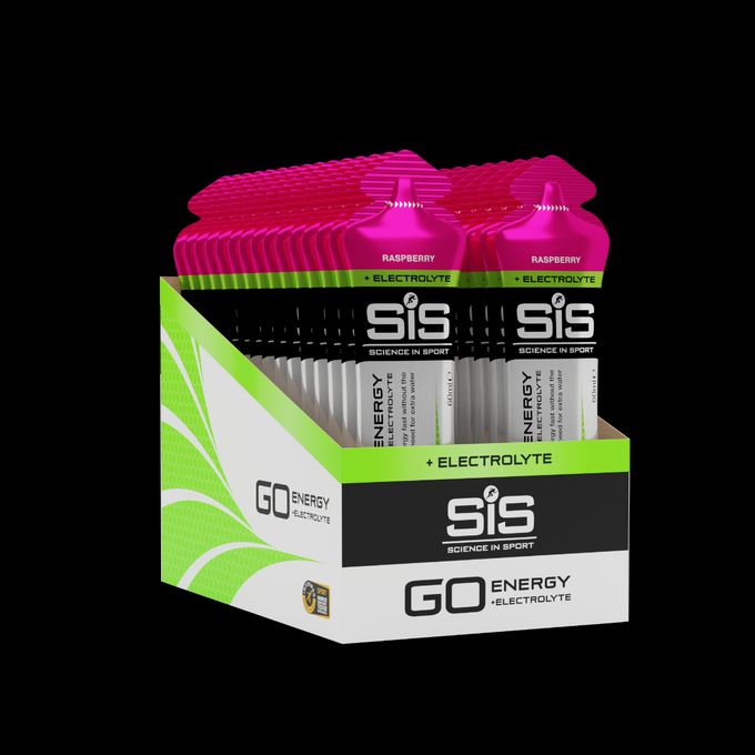 Science in Sport GO Energy + Electrolytes 60ml Gel - Raspberry - 30 Pack image 1