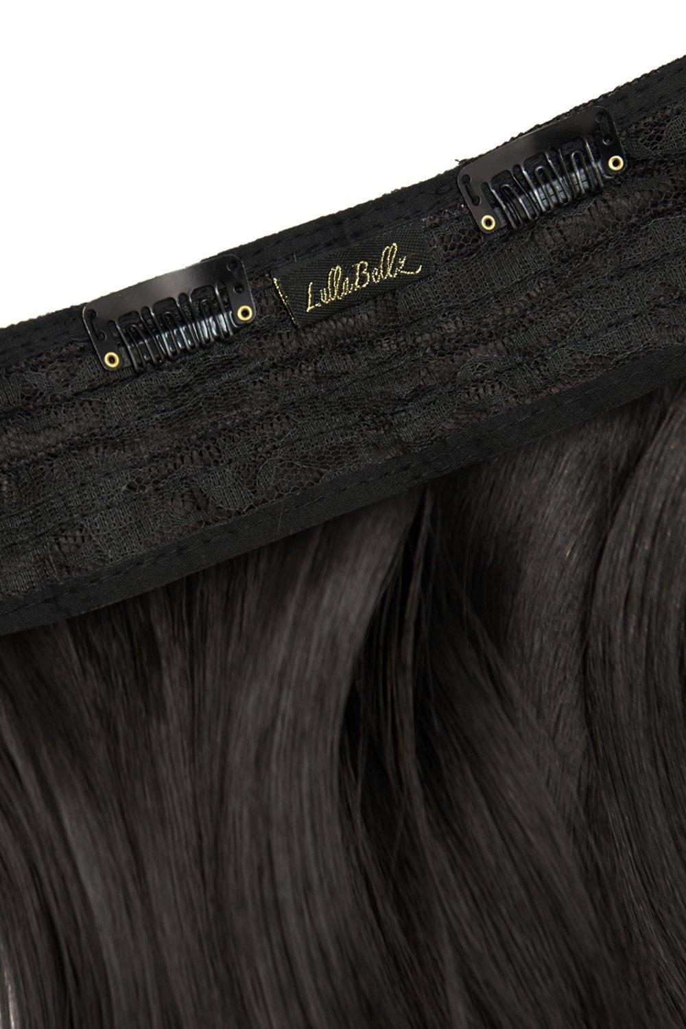 Lullabellz Thick 16 1 Piece Curly Clip In Hair Extensions Natural Black image 2