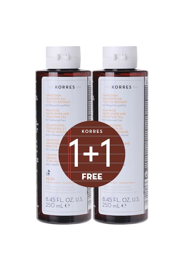 Korres Sunflower and Mountain Tea Shampoo 1+1 500ml Multi