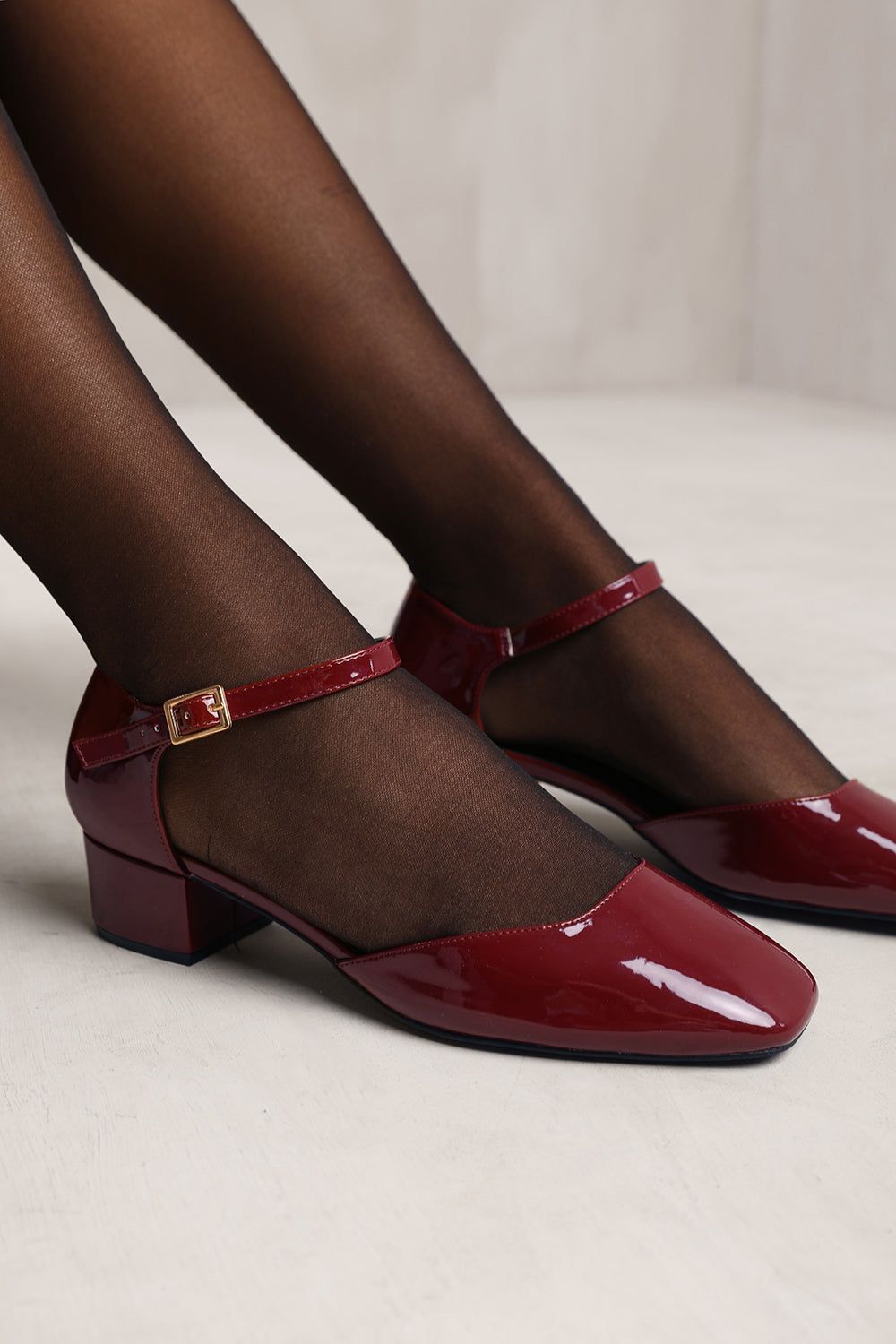 Where's That From 'Peony' Square Toe Low Block Heel With Strap image 4