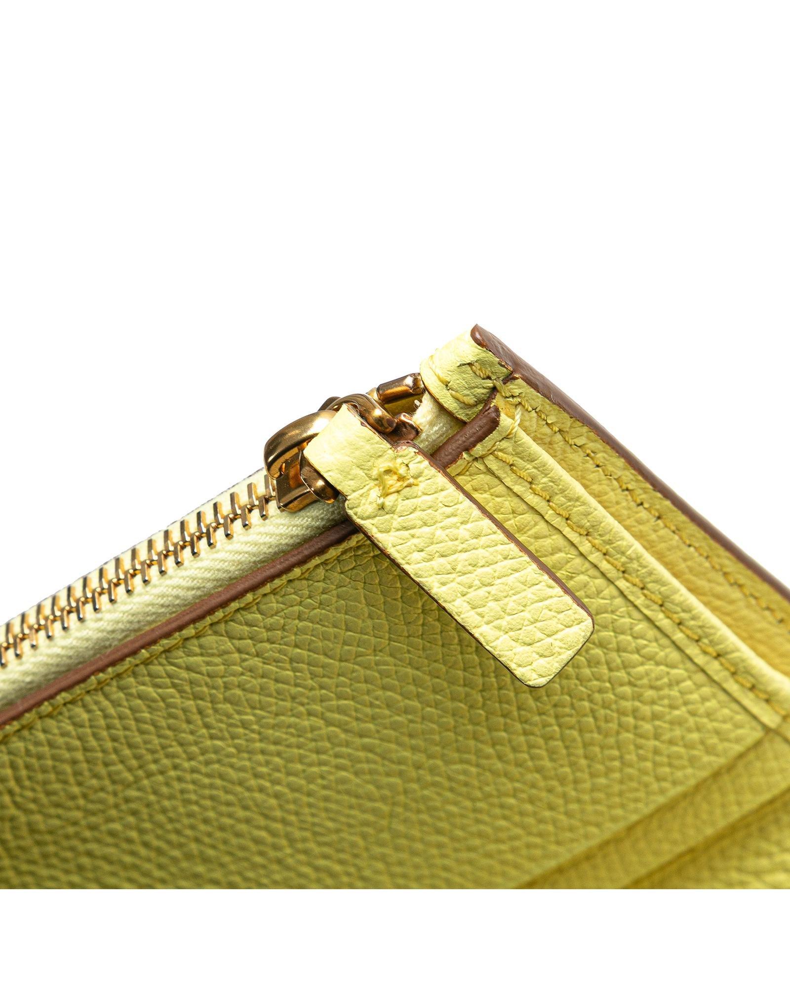 Valentino Preloved Rockstud Mini Wallet Leather Wo - Yellow Short Wallets image 8