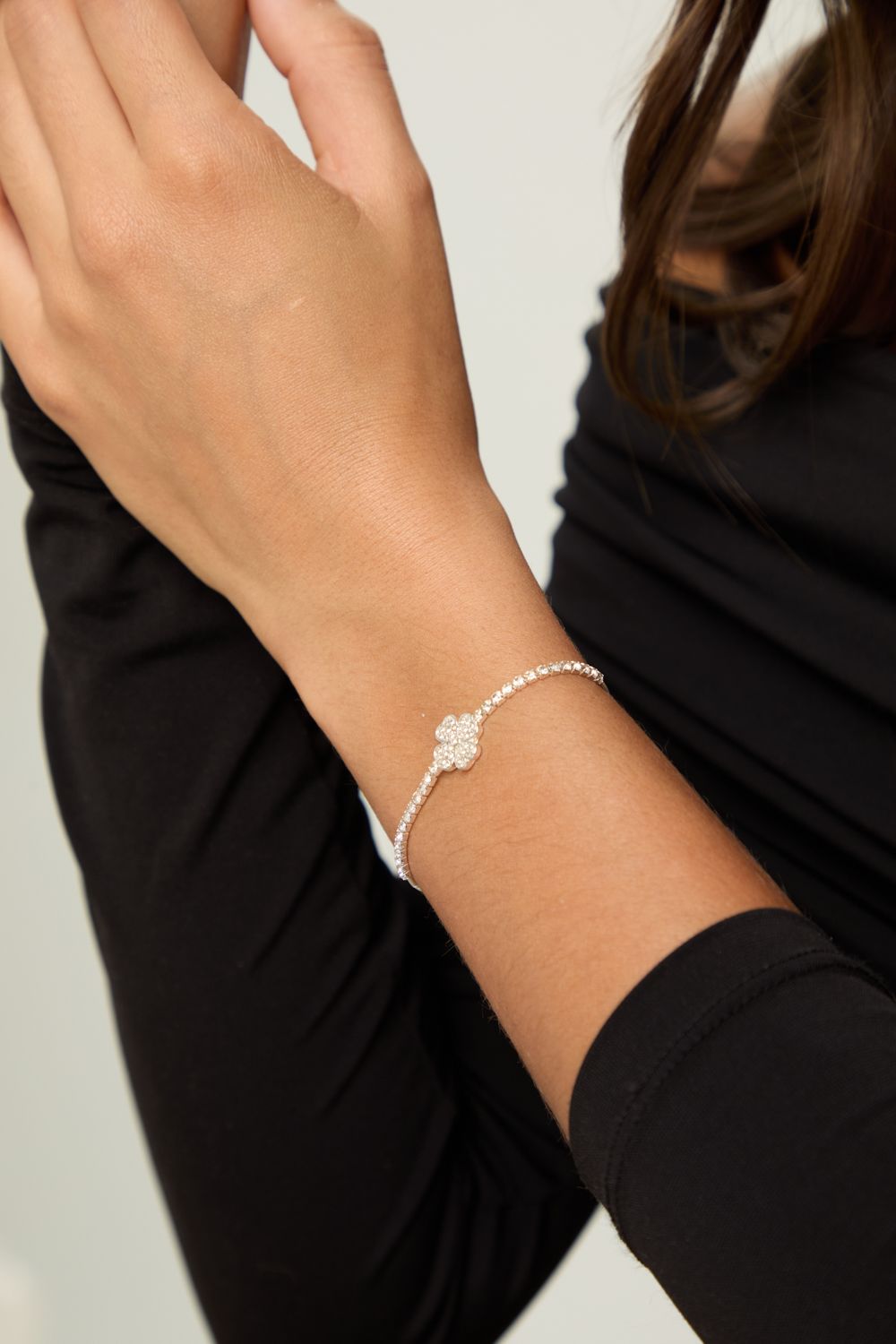 Jon Richard Silver Plated and Pave Clover Trio Set - Gift Box image 4