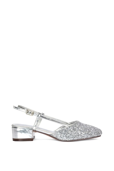 XY London 'Kira' Low Heel Court Shoes With Slingback and Buckle