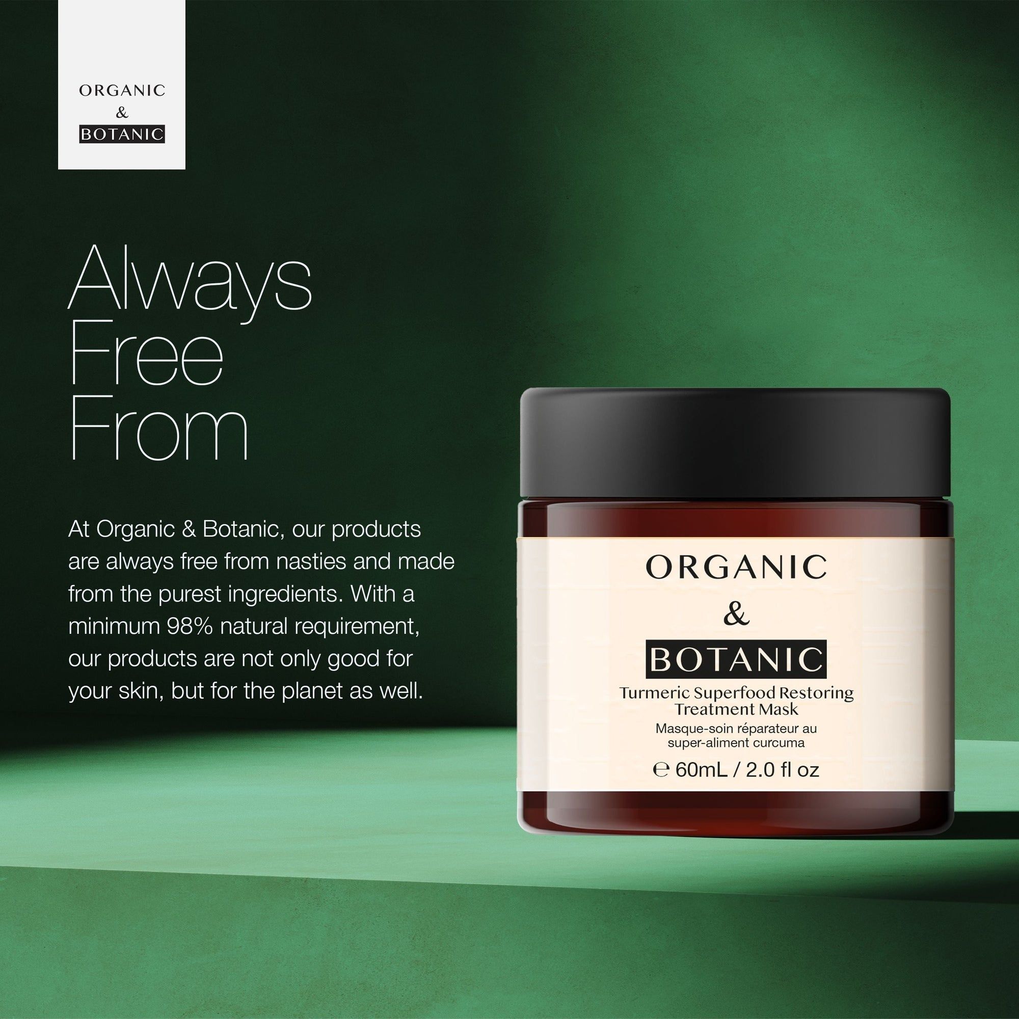 Organic & Botanic Turmeric Superfood Restoring Treatment Mask 60ml image 3