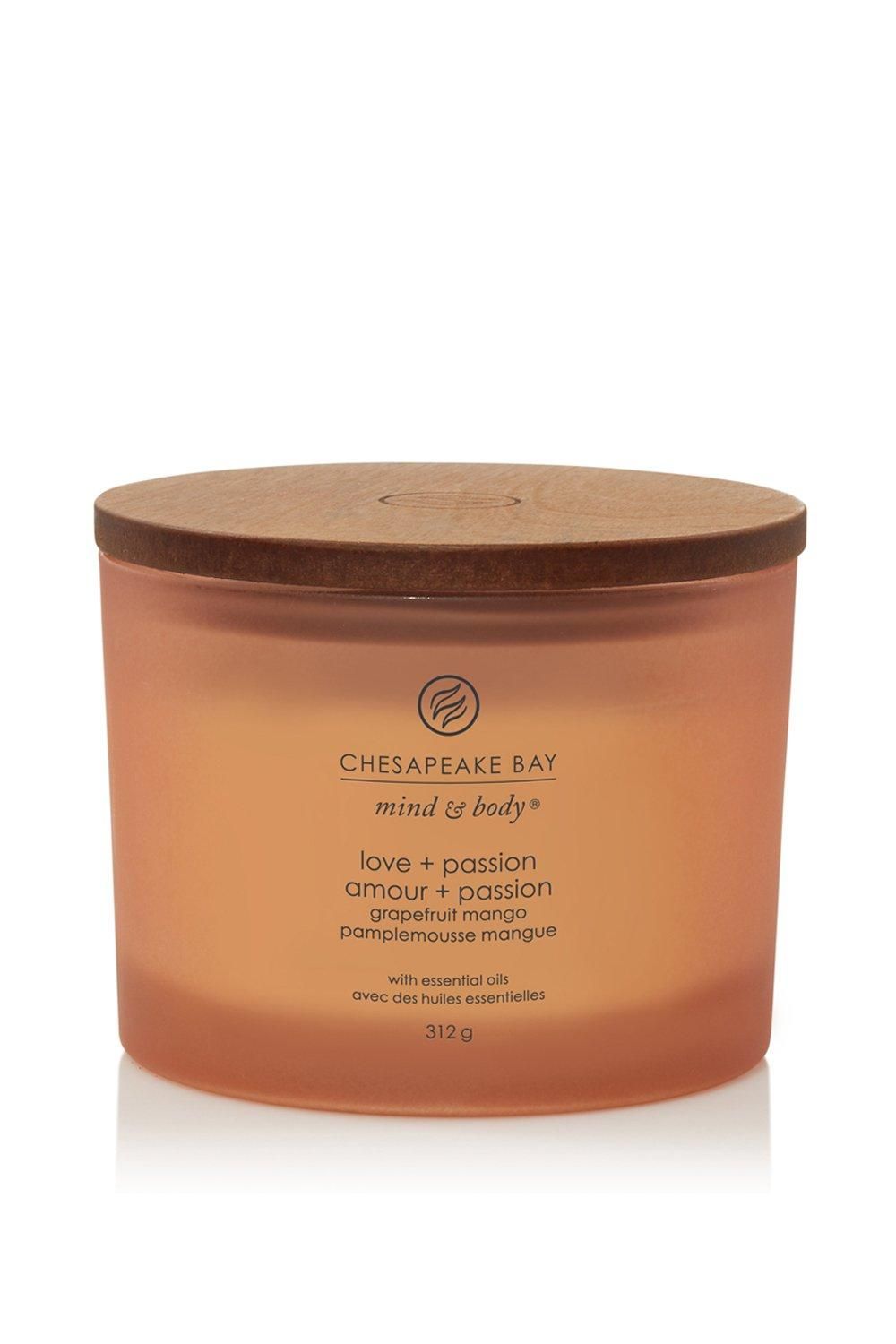 Chesapeake Bay Love + Passion 3 Wick Candle Orange image 1