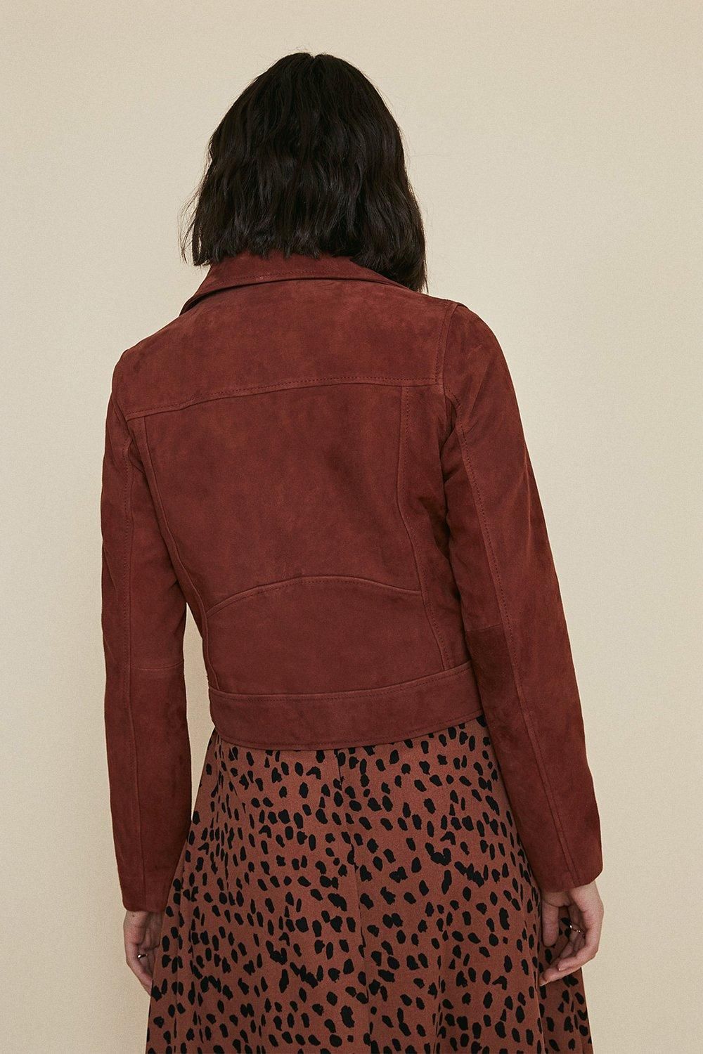 Oasis Premium Suede Jacket Burgundy image 4