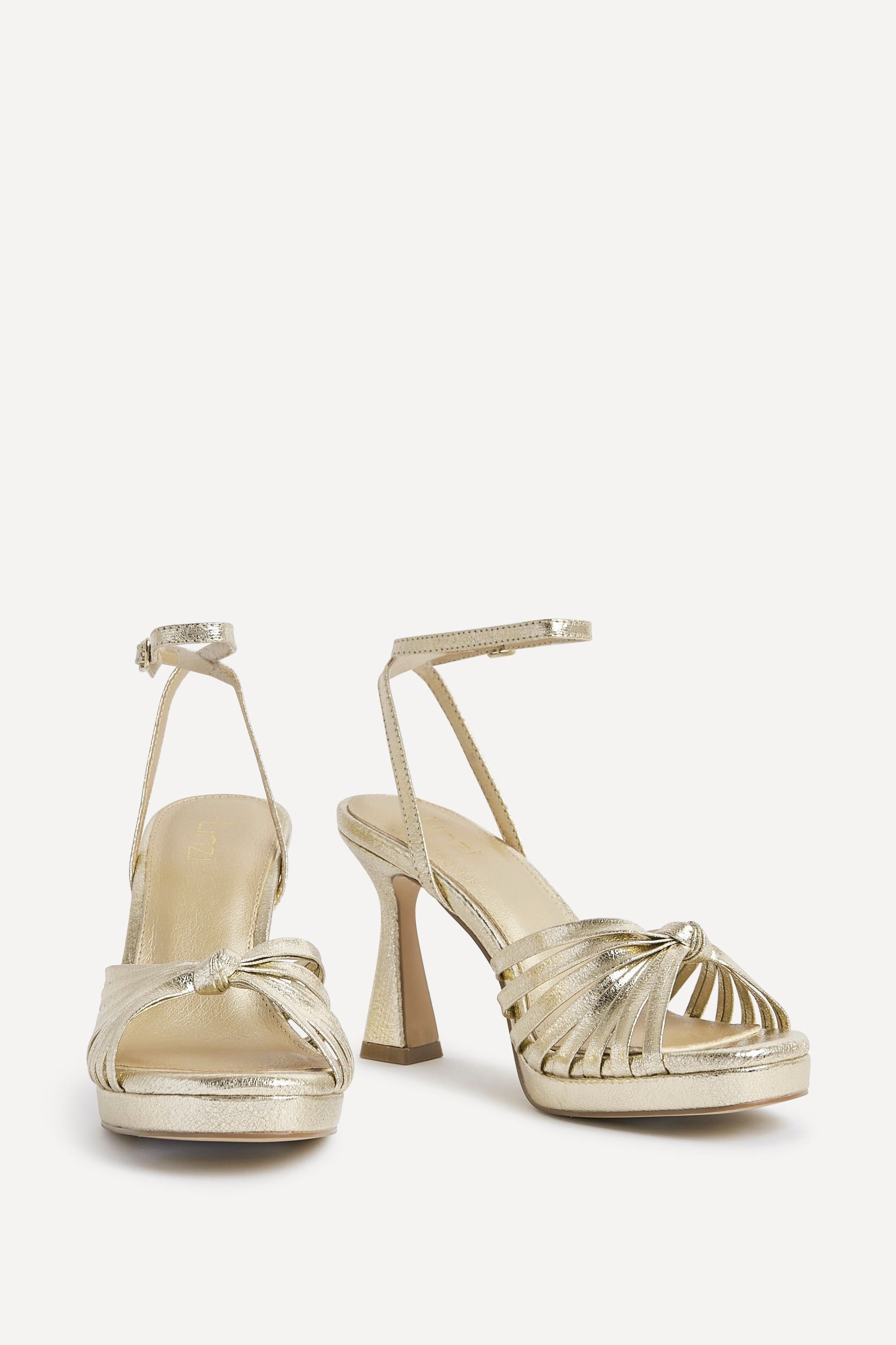 Linzi Socialite Gold Platform Heels image 3