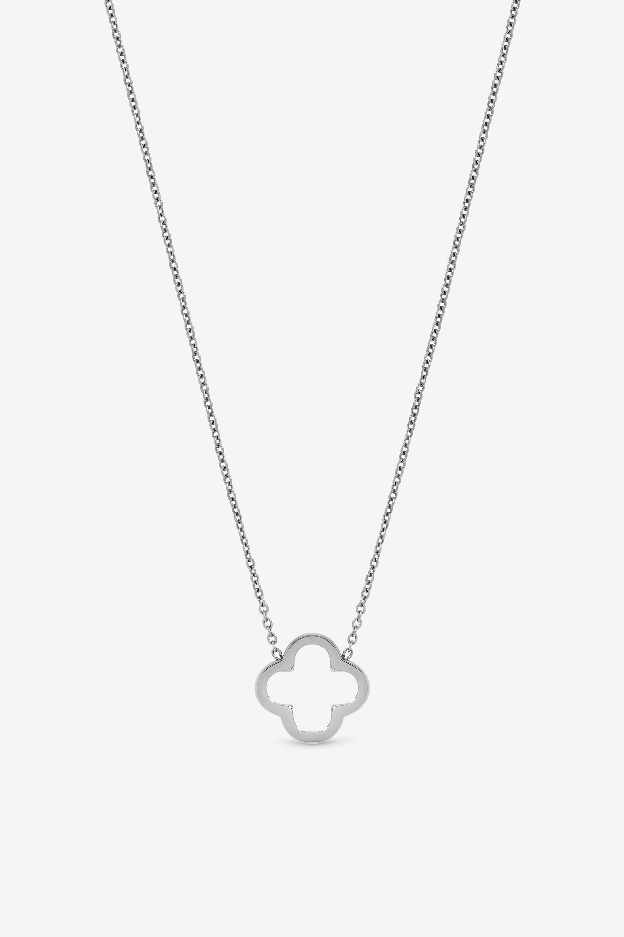 Jon Richard Sterling Silver Plated Waterproof Clover Necklace image 1