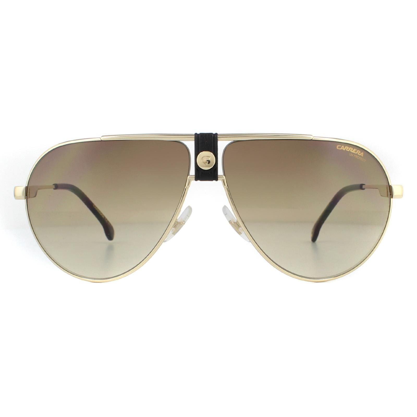 Carrera Aviator Gold Brown Gradient Sunglasses