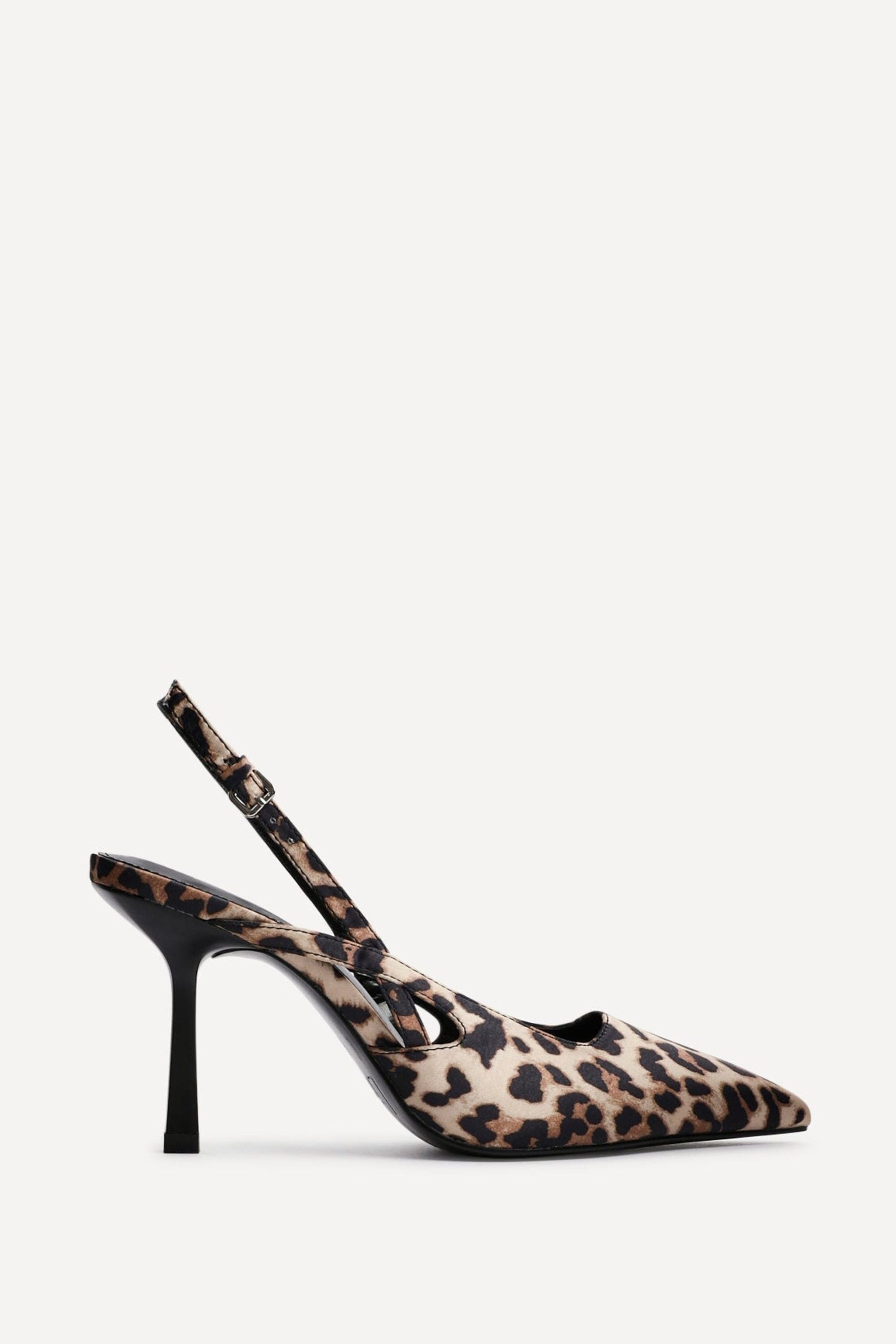 Linzi Rhea Leopard Print Sling Back Court Heels image 1