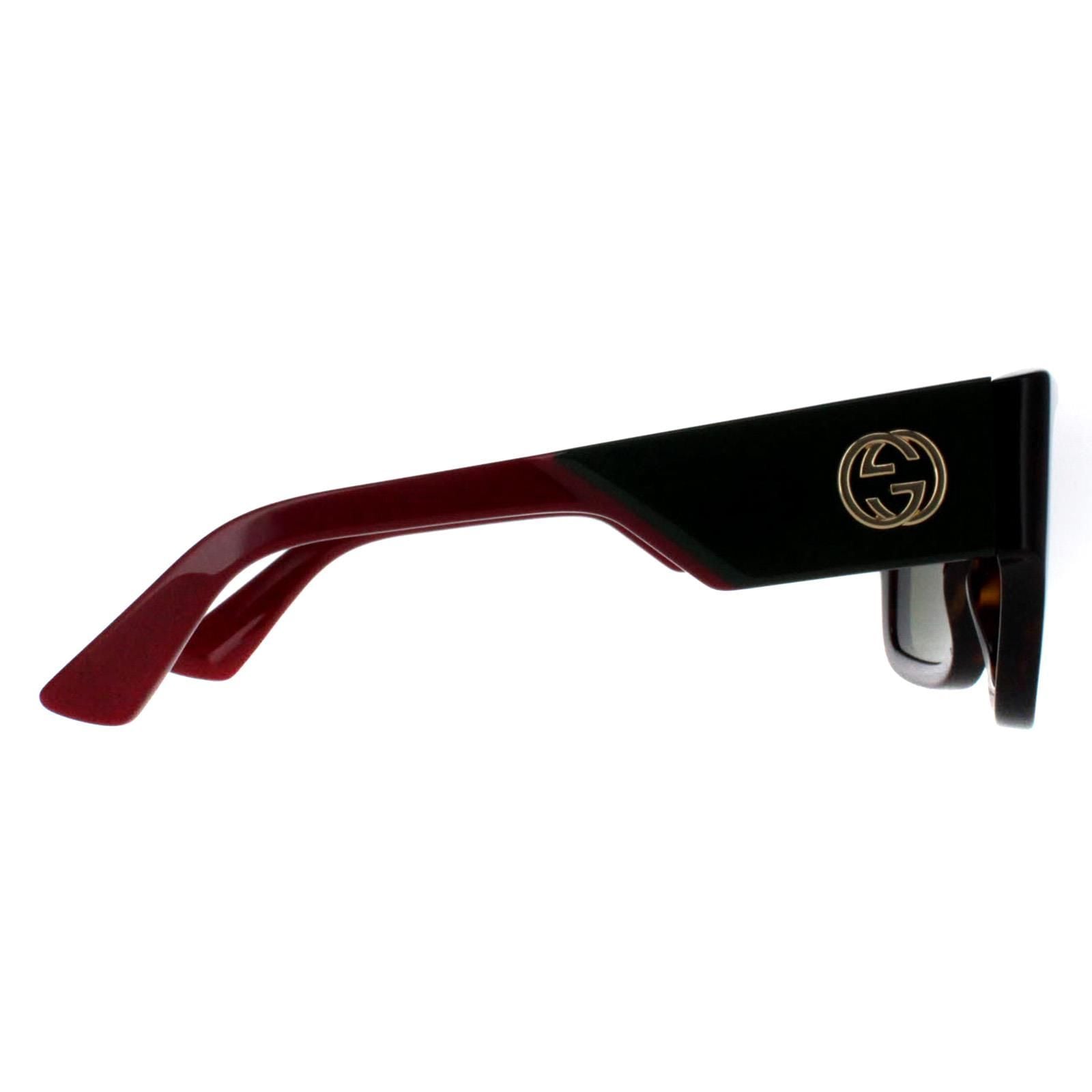 Gucci Square Havana with Green and Red Green GG1663S image 4