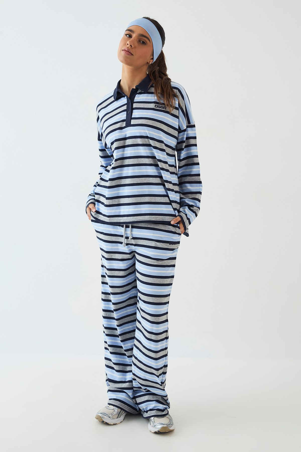 DSGN Studio DSGN Studio Collared Rugby Top Indigo image 3