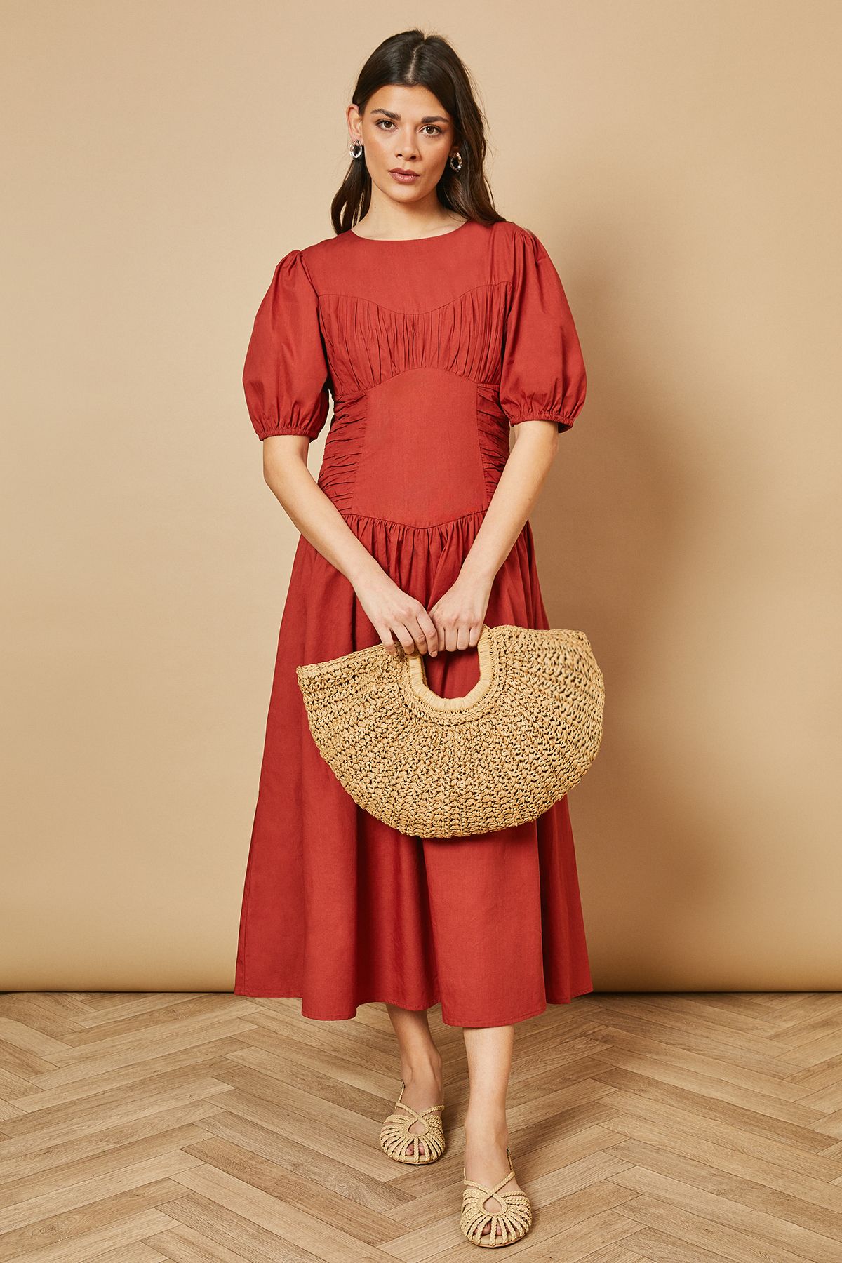 Oasis Lolitas Real Leather Plaited Closed Toe Flat Sandals Beige image 2