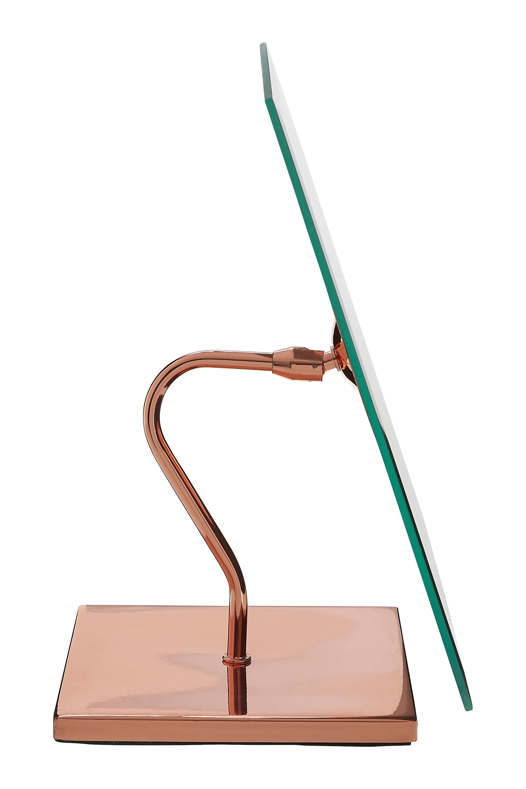 Orsina Bevelled Glass Rose Gold Table Mirror, Iron Mirror,  Small Table Mirror, Shaving Mirror For Daily Grooming image 3