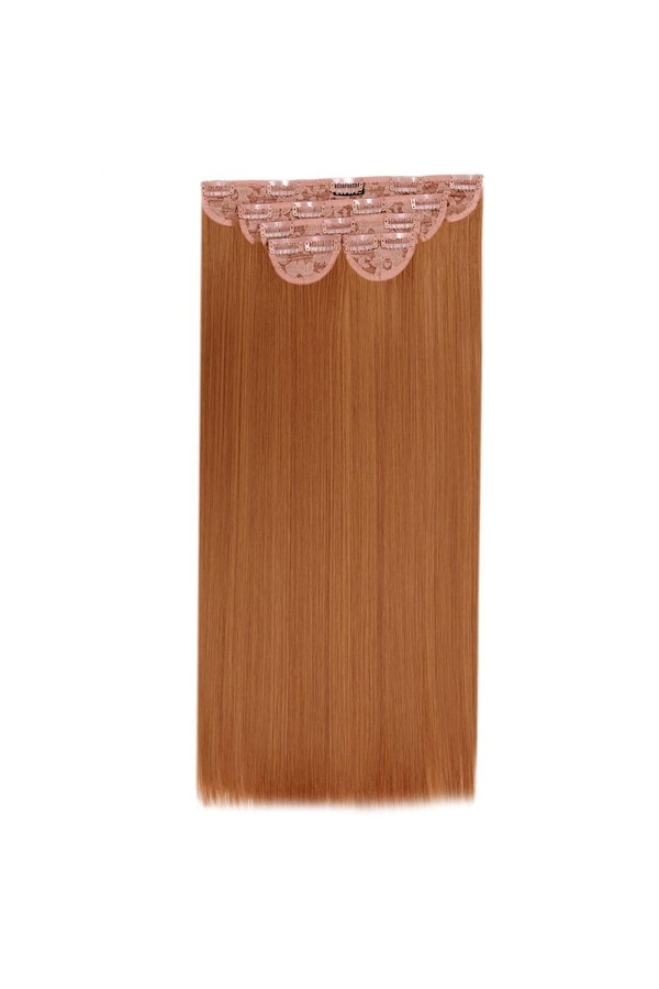 Lullabellz Super Thick 22" 5 Piece Straight Clip In Extensions Mixed Auburn
