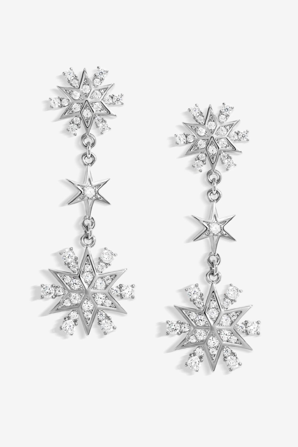 Jon Richard Rhodium Plated Celestial Earrings image 1