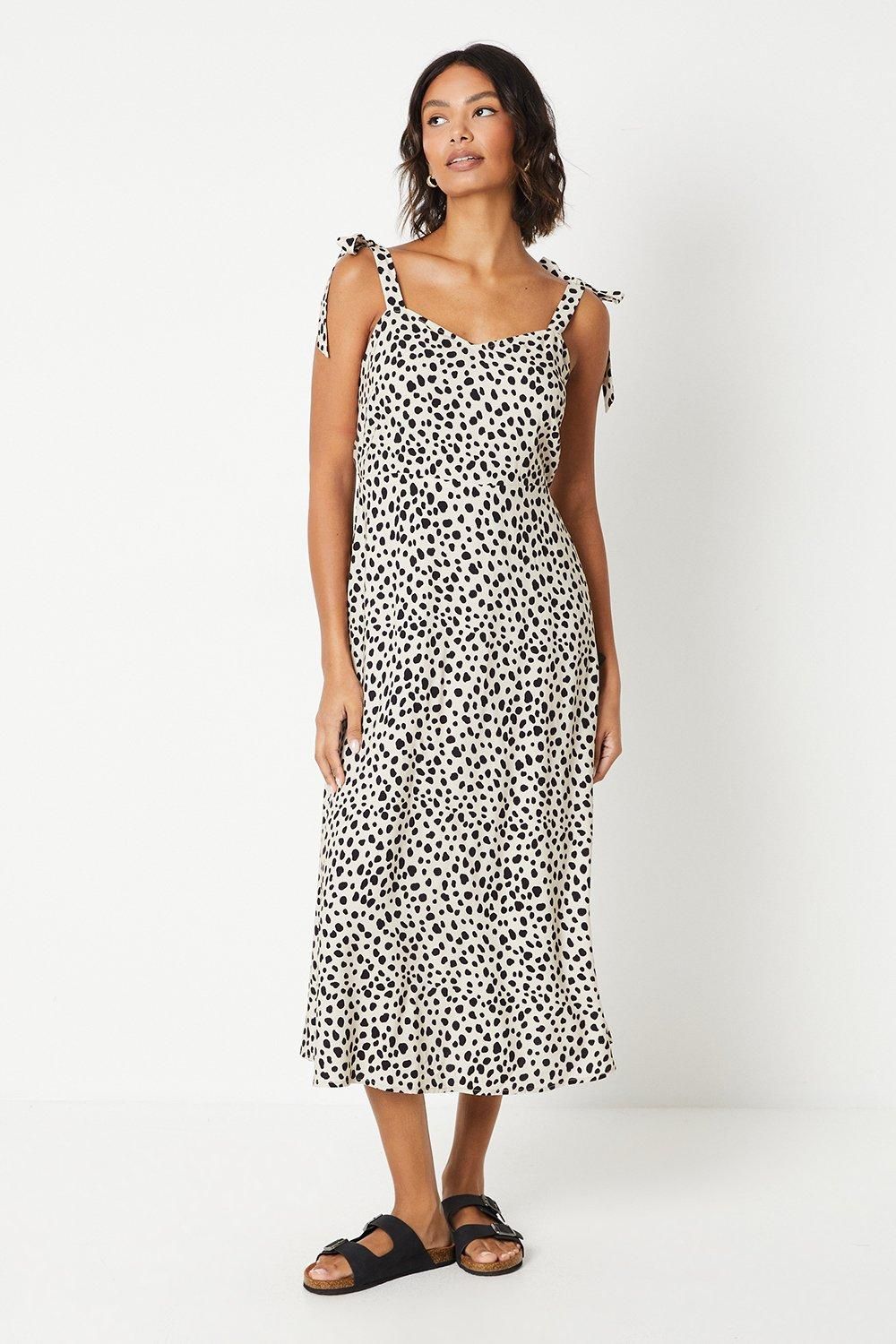 Dorothy Perkins Animal Tie Shoulder Midi Dress Animal image 1