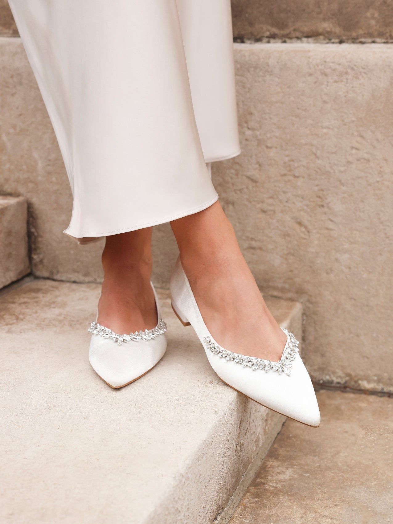 Linzi Endless Bridal Endless Pointed Toe Ballet Flat image 2