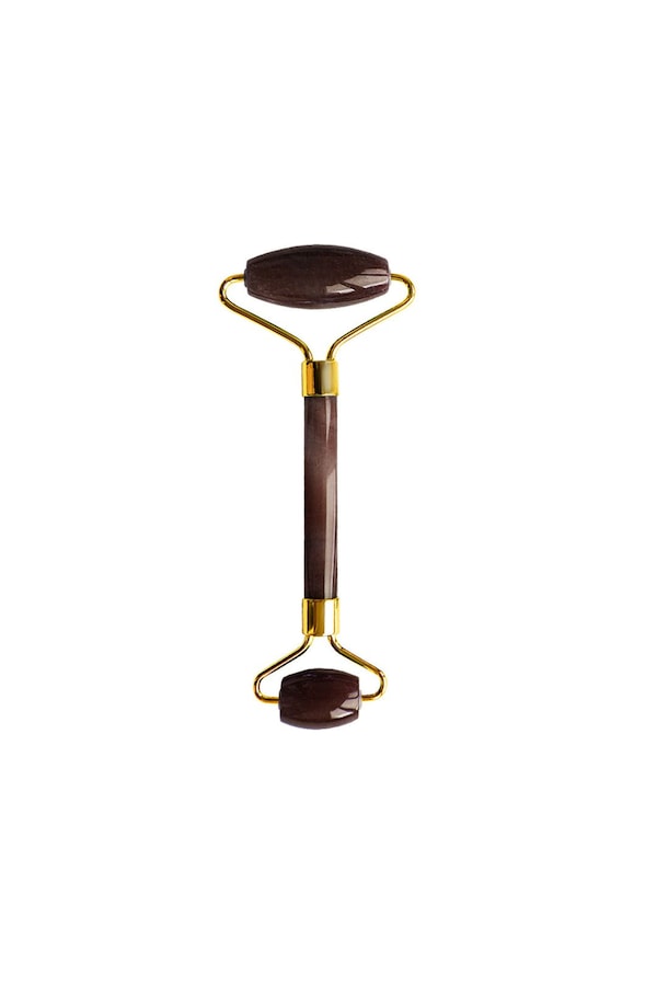 Dr. Botanicals Tiger Eye Harmony & Balancing Facial Roller (Gold Metal Handle)