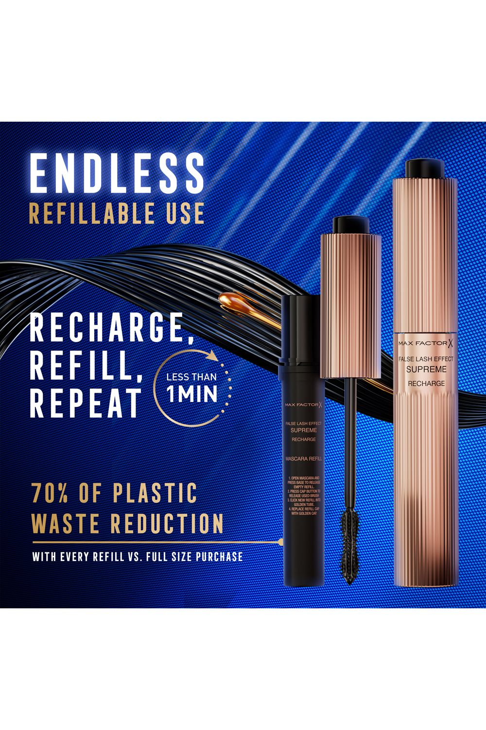 Max Factor False Lash Effect Supreme Recharge Mascara Refill Black image 5