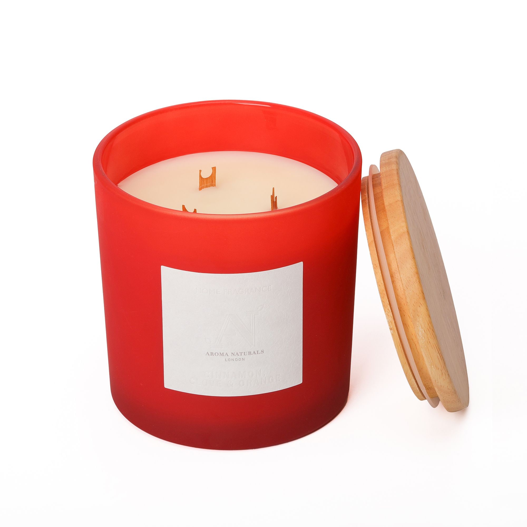 Aroma Naturals Frosted Decadence Glass Candle - Cashmere Scent image 2