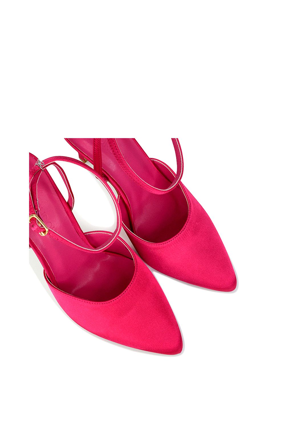 XY London 'Liliane' 2 Part Pointed Toe Satin Shoes Stiletto Heel image 5