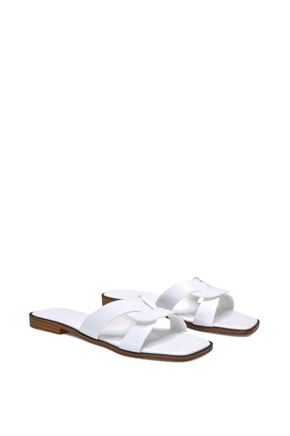 XY London 'Charley' Open Toe  Slip On Slider Sandals With Square Toe image 3