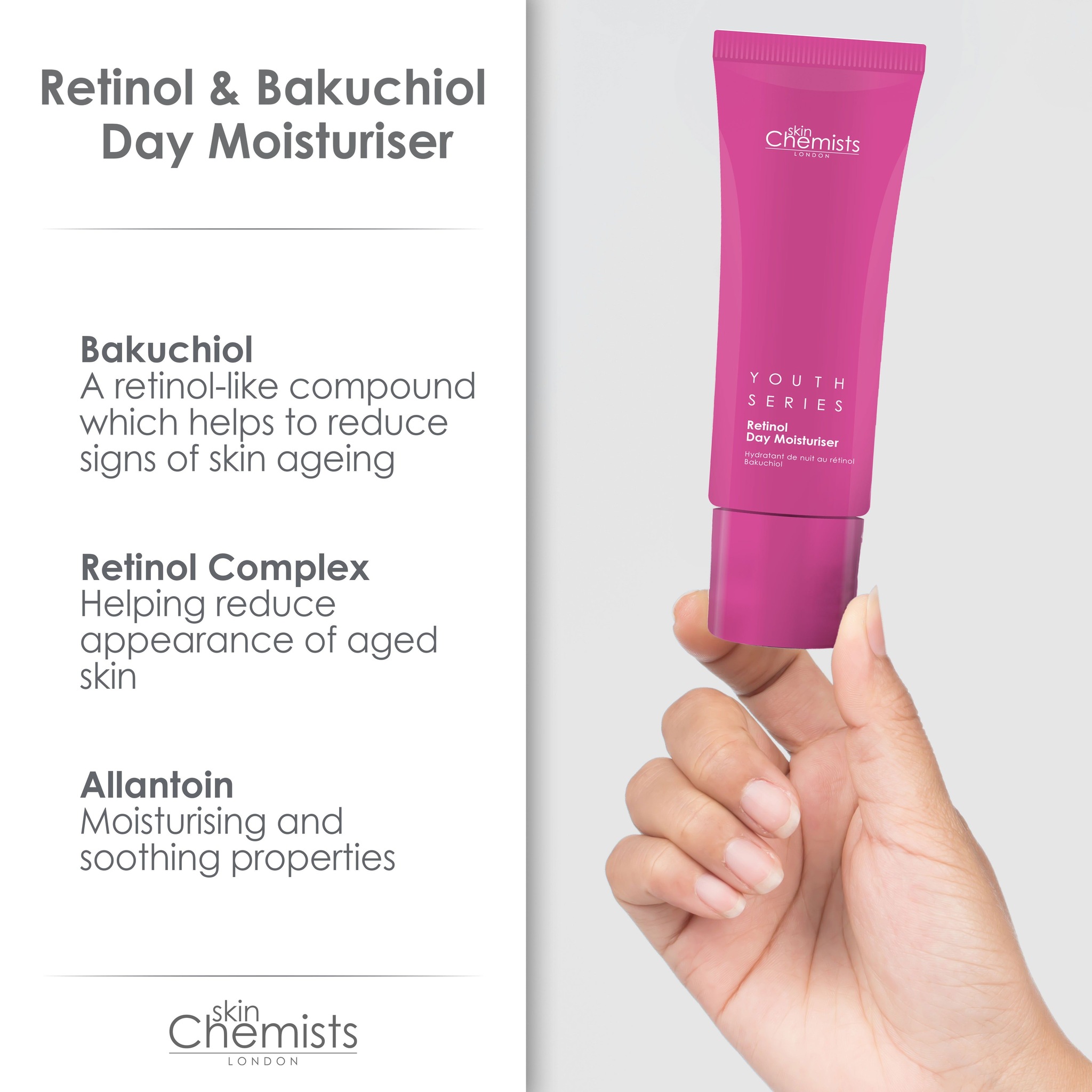 skinChemists Youth Series Retinol & Bakuchiol Day Moisturiser 50ml image 4