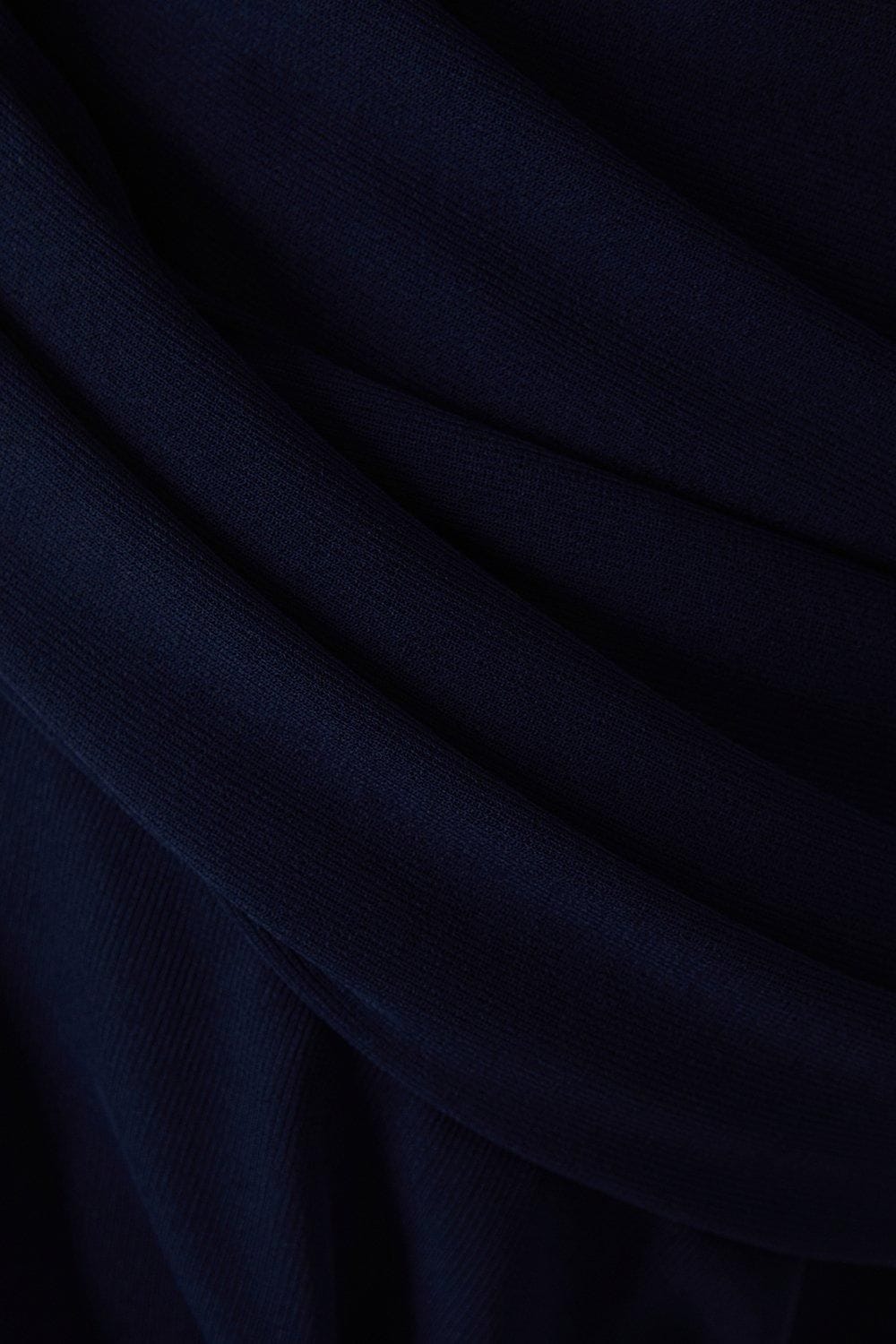 Coast Stretch Mesh Fallen Shoulder Bridesmaid Dress Navy image 5