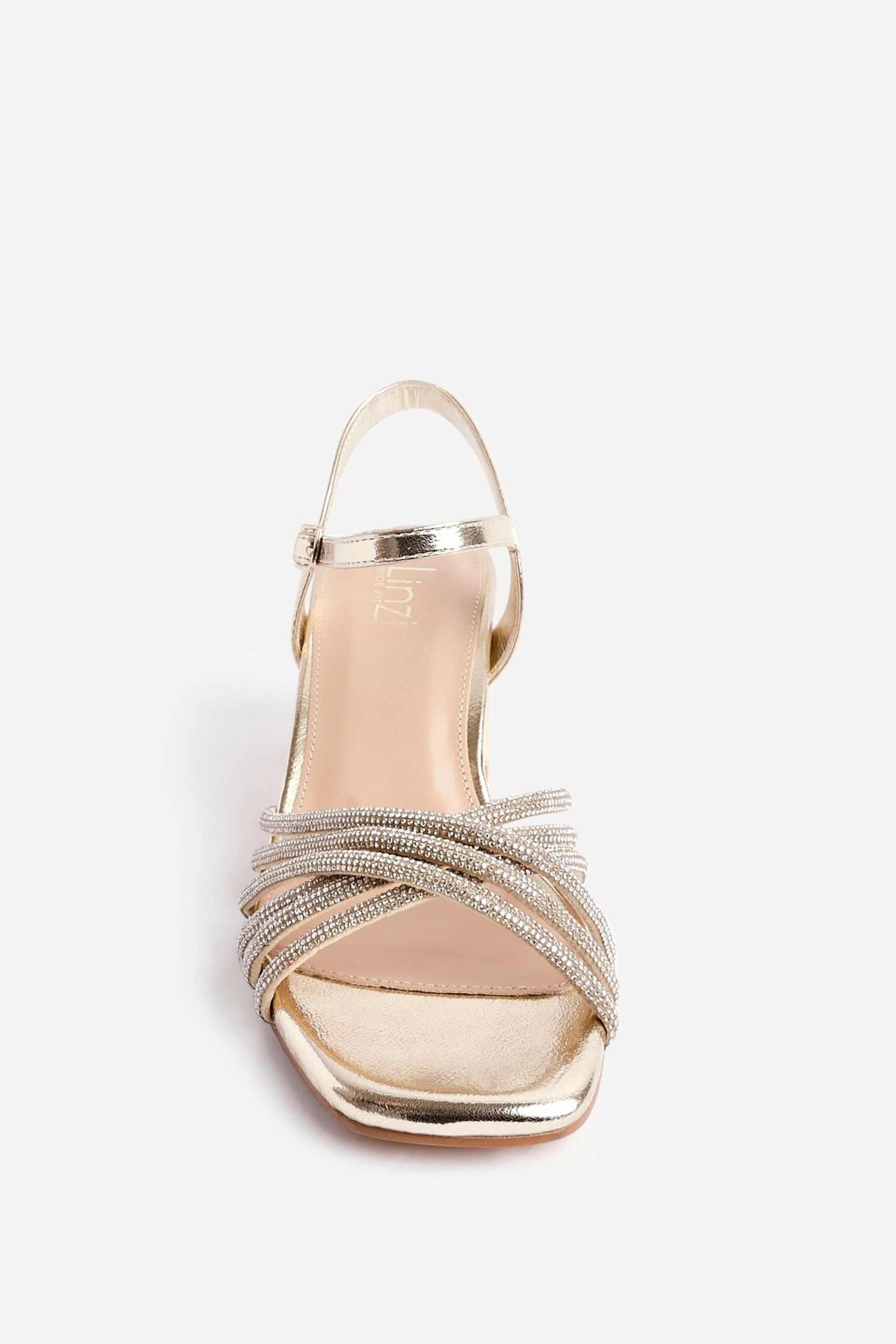 Linzi Strictly Wide Fit Gold Block Heel image 4