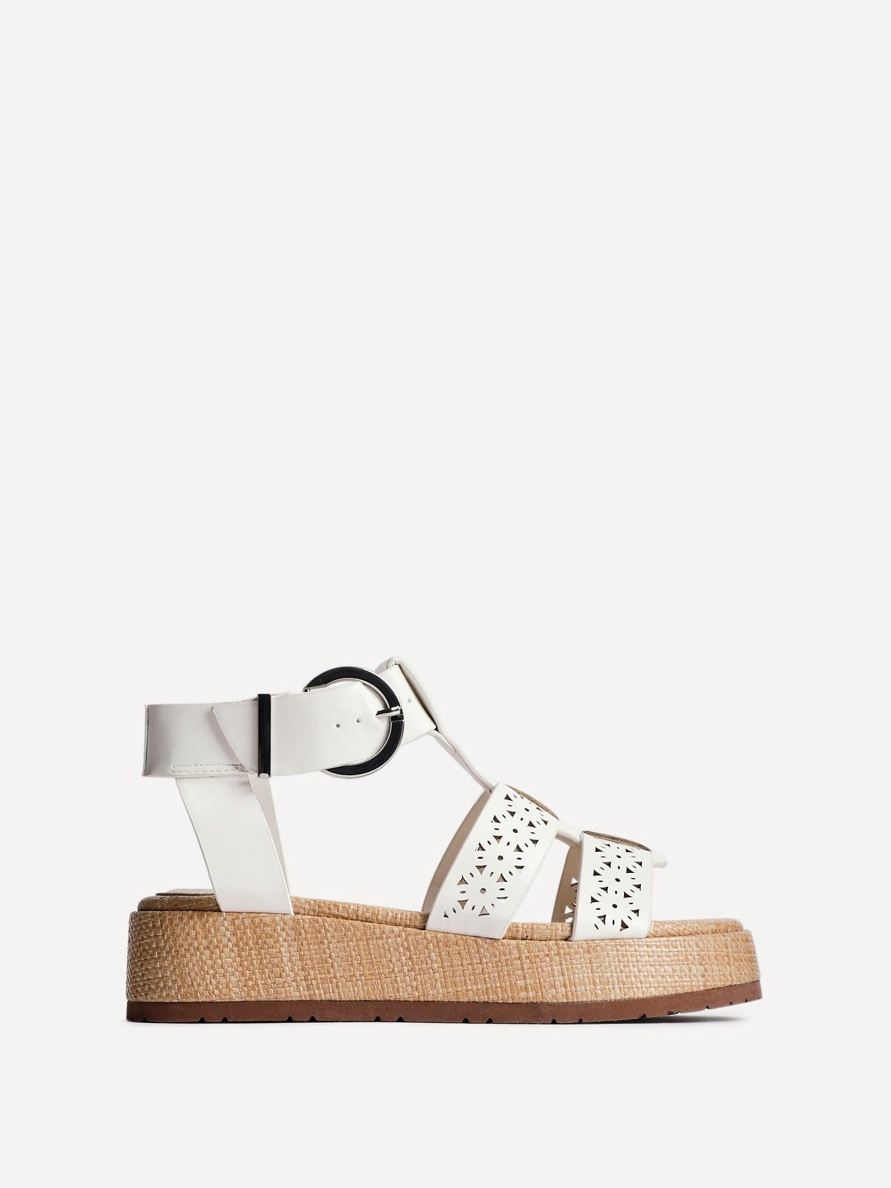 Linzi Sunkissed White Gladiator Flatform Sandals