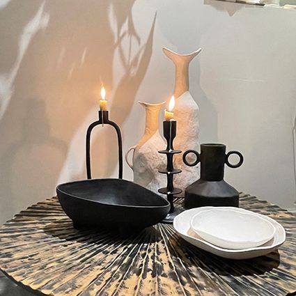 Hestia Round White Decorative Bowl - Large image 5