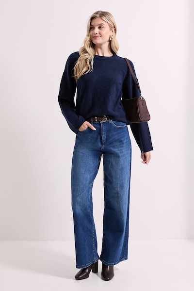 Dorothy Perkins Relaxed Crew Jumper Navy