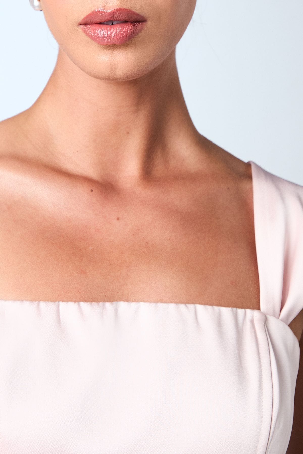 Coast Corset Satin Column Midi Bridesmaid Dress Blush image 5