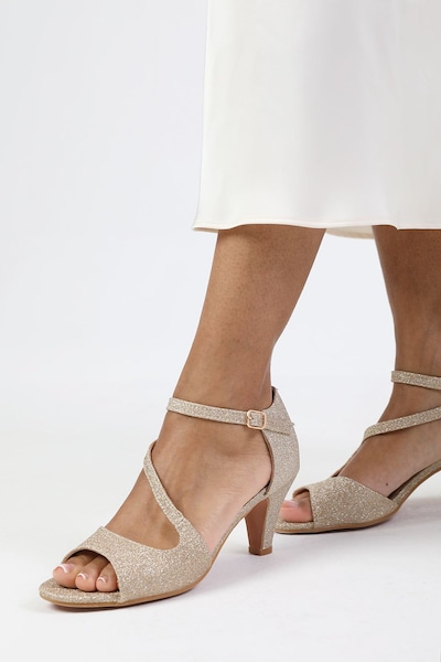 Where's That From 'Loreza' Low Kitten Heel With Crossover Strap