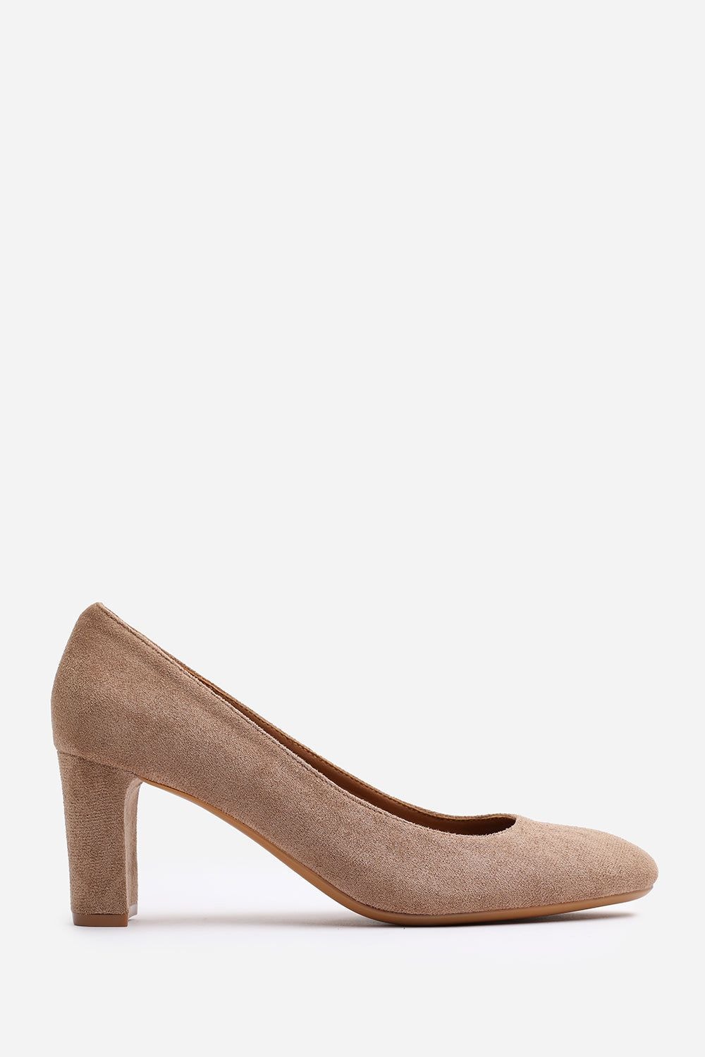 Where's That From 'Nolan' Wide Fit Suede Mid Block Heel Court Shoe With Rounded Toe image 2