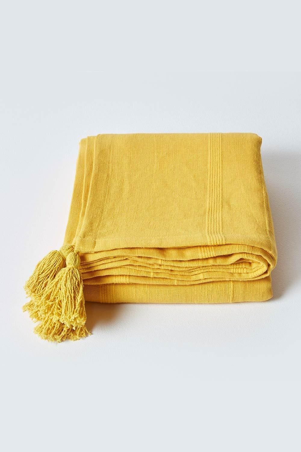 Homescapes Cotton Rajput Ribbed Throw image 2