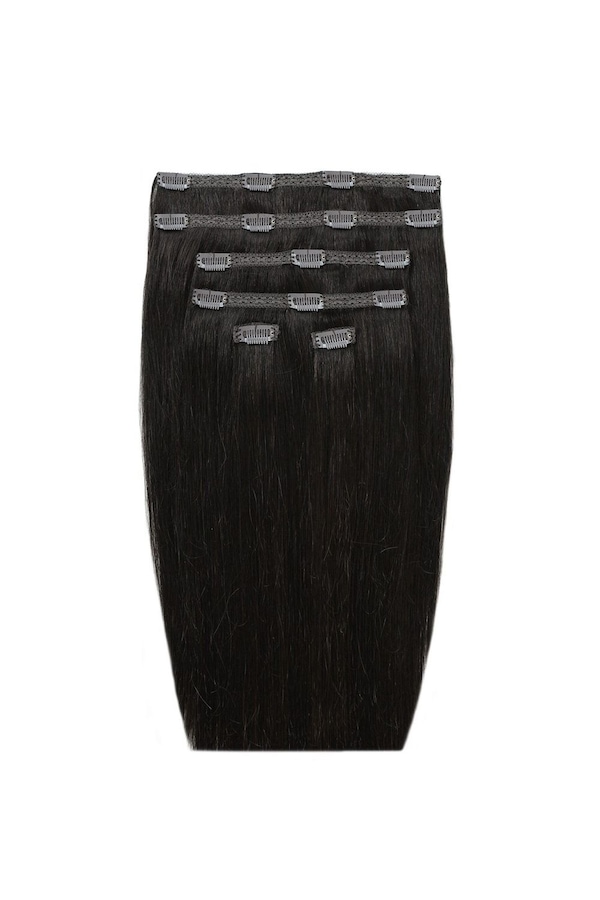 Beauty Works 18" Double Hair Set Clip-In Extensions 180g Natural Black