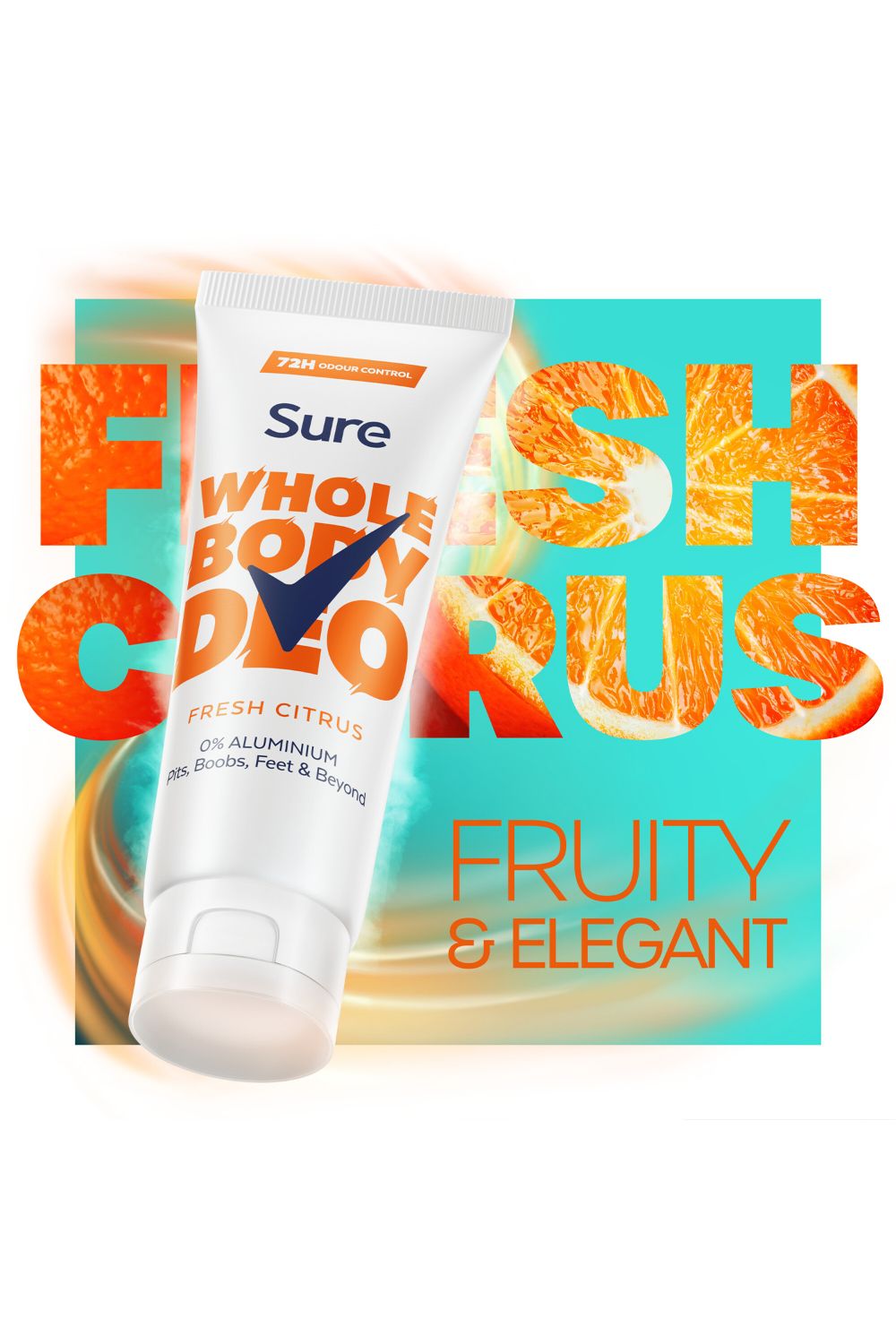 Sure Fresh Citrus Whole Body 'Deodorant Cream' Aluminium Free 50ml, 6pk image 2