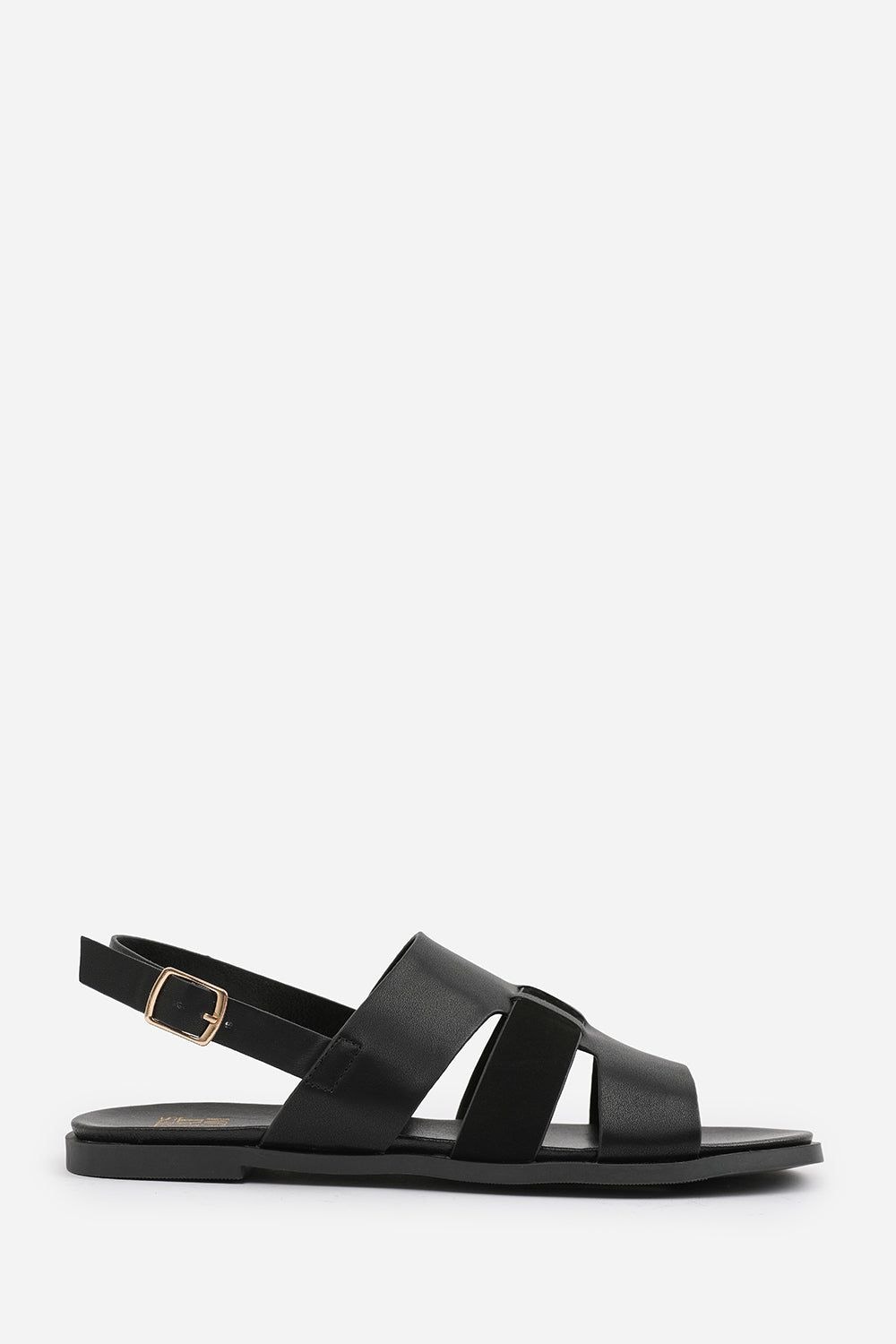 Where's That From 'Violet' Wide Fit Flat Sandals With Multi Strap Detail And Buckle Closure image 2