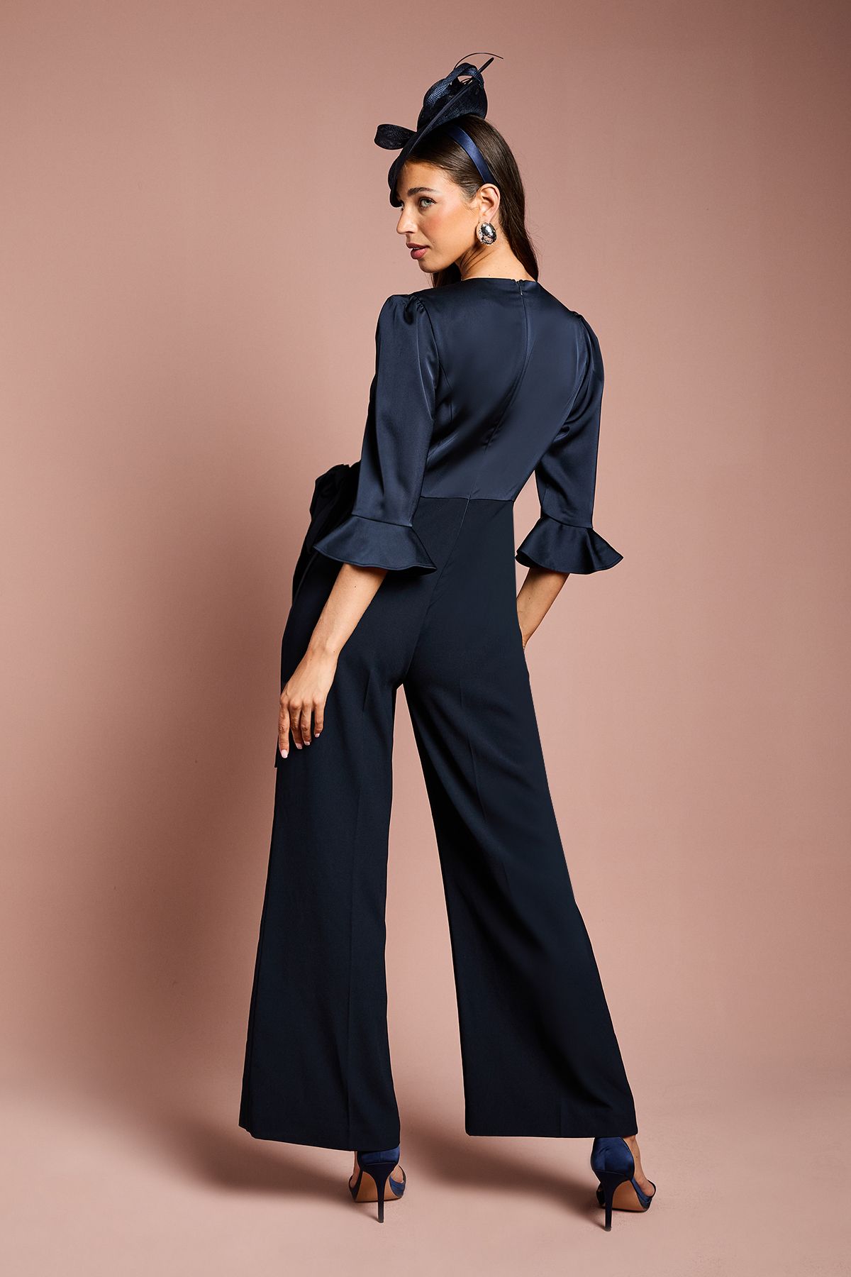 Coast Wrap Top Tie Side Jumpsuit Navy image 4