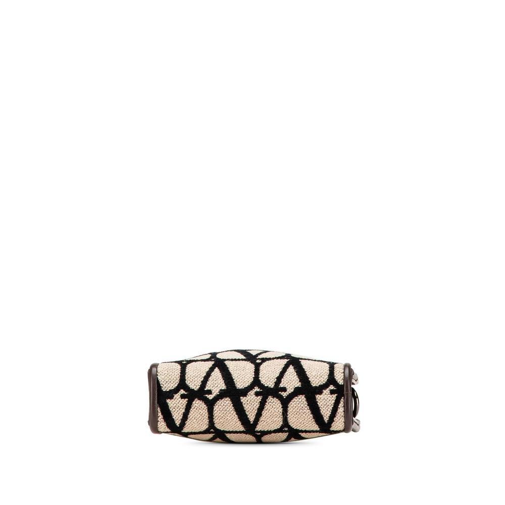 Valentino Preloved Monogram Shoulder Bag Wo - Brown Satchel image 3