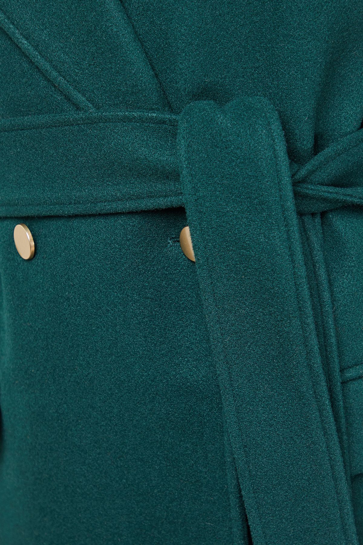 Oasis Tie Belt Detail Midi Coat Forest image 5