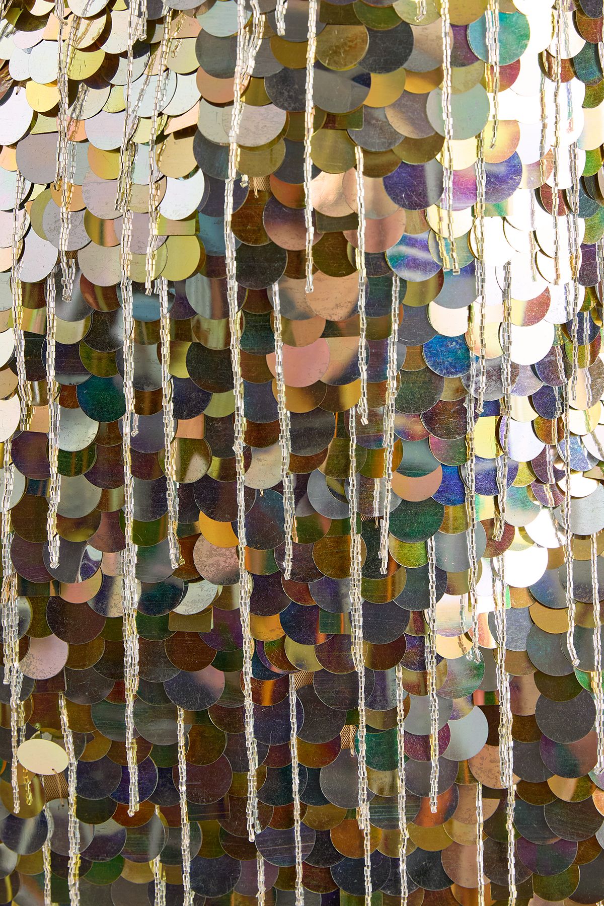 NastyGal Disc Tassel High Neck Mini Dress Gold image 5