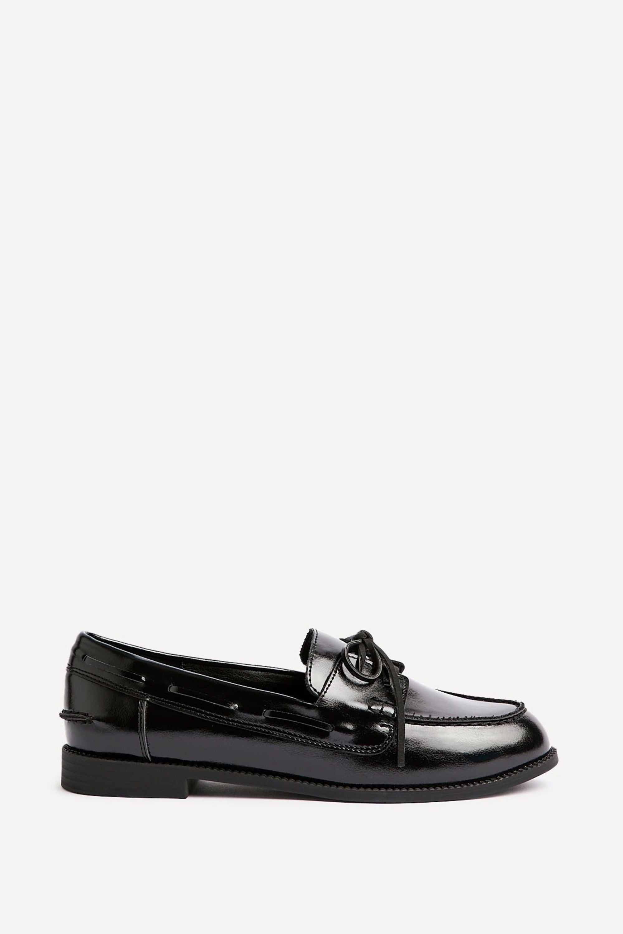 Linzi Vanish Black Patent Slip On Loafer